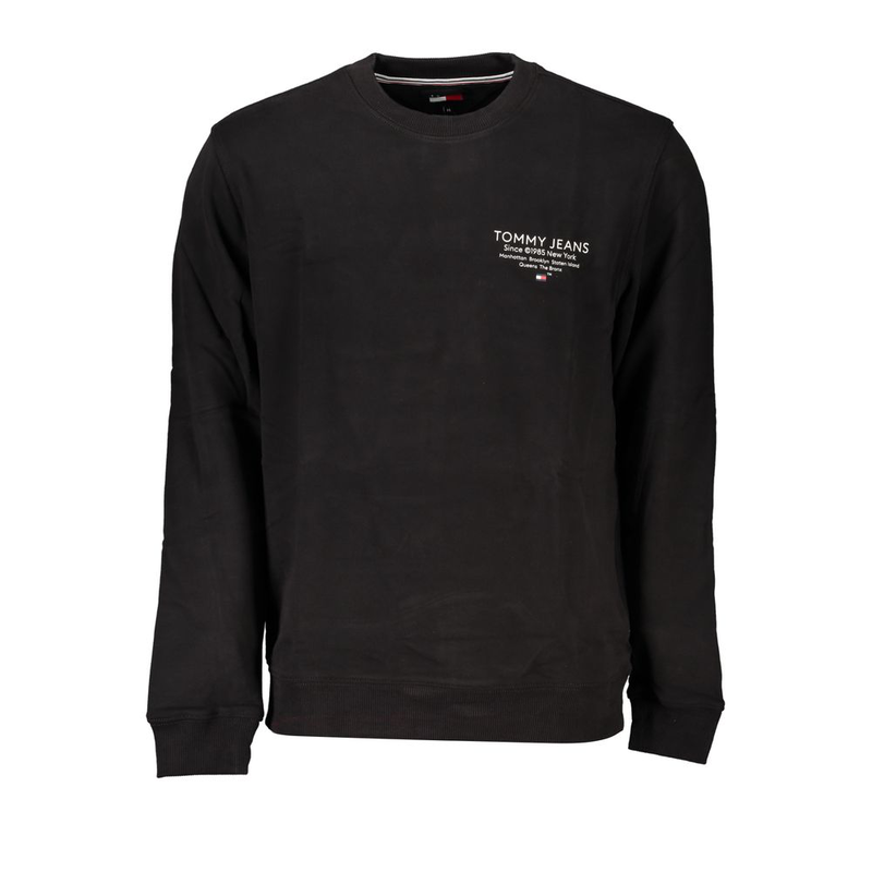 Black cotton men's sweatshirt-null