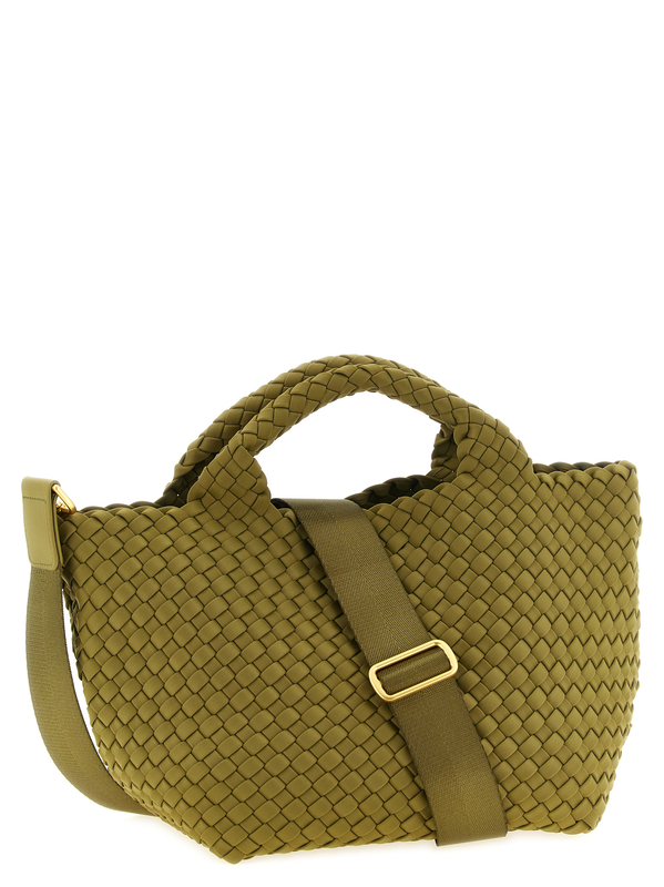 Bicolor nylon handbag-null