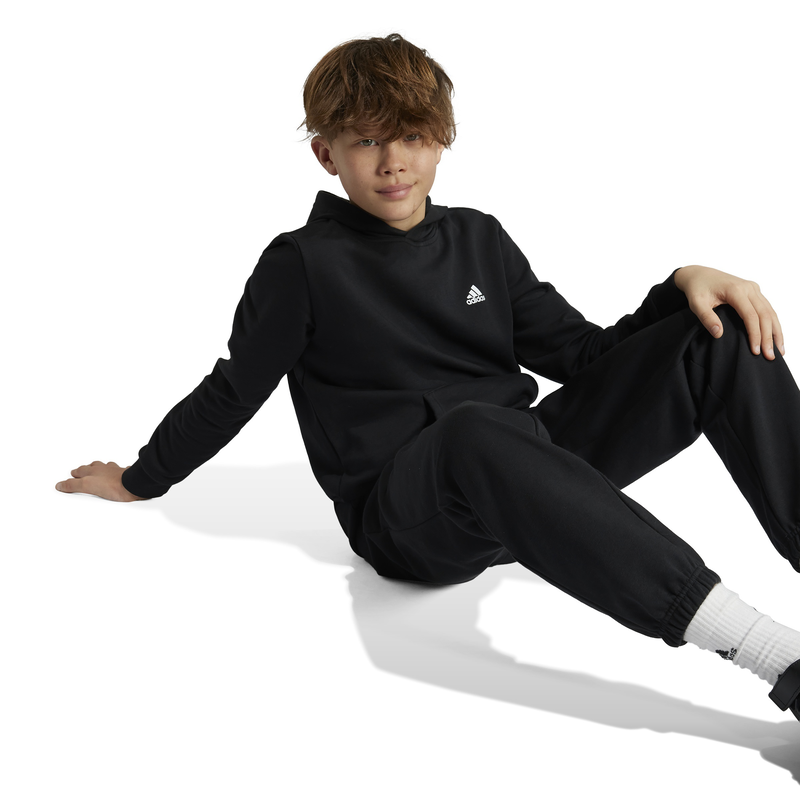 Adidas boys essentials small logo feel cozy fleece hoodie-null