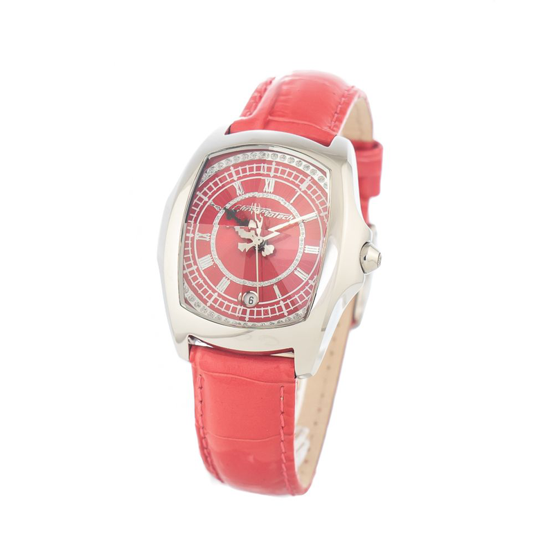 Multicolor leather dress watch-null