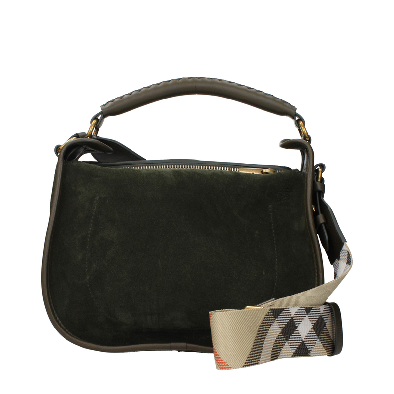 Green leather handbag-null