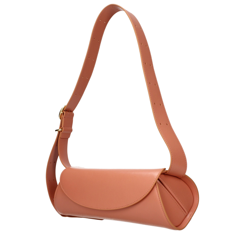 Pink leather crossbody bag-null