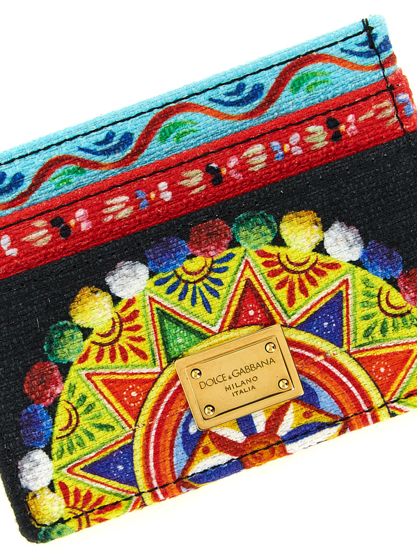 Multicolor cotton cardholder-null