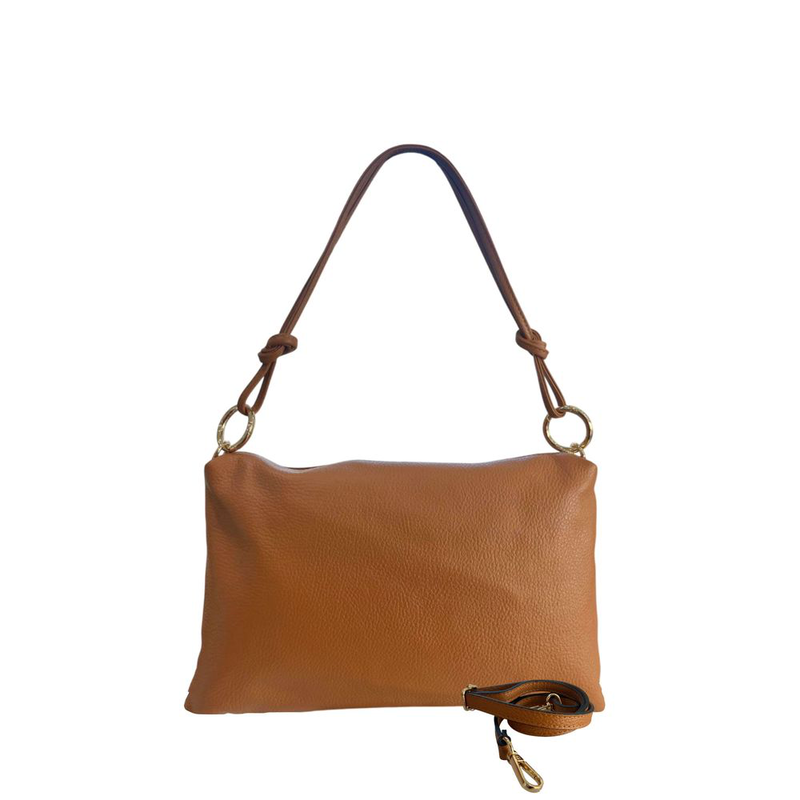 Brown leather women bag-null