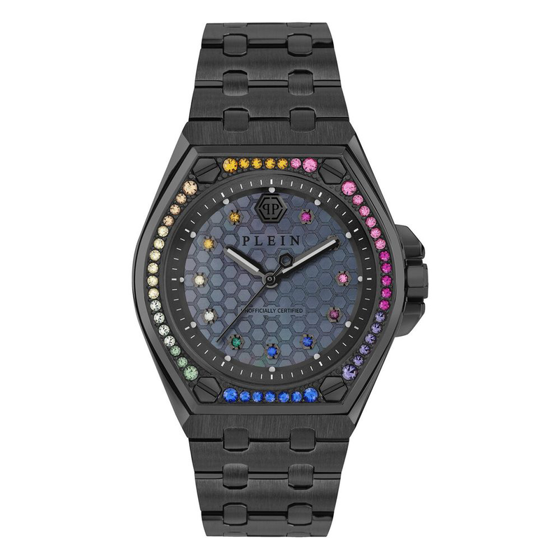 Black stainless steel dress watch-null