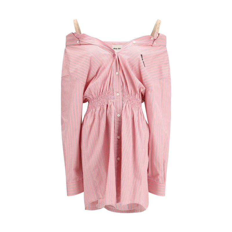 Multicolor cotton casual dress-null