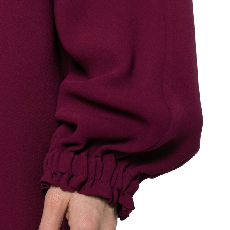 Purple silk casual dress-null