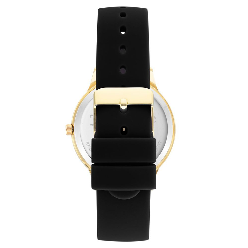 Black synthetic dress watch-null
