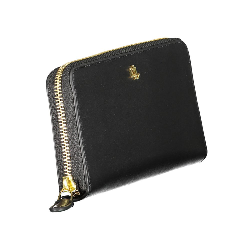 Black leather women wallet-null