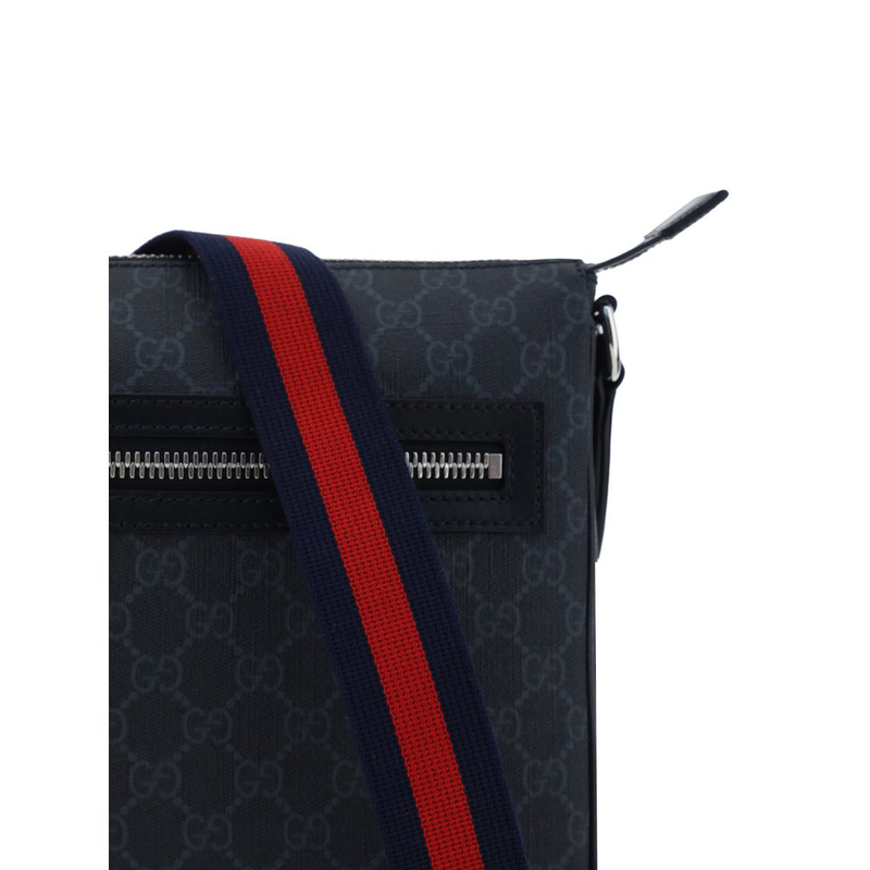 Black polyethylene shoulder bag-null
