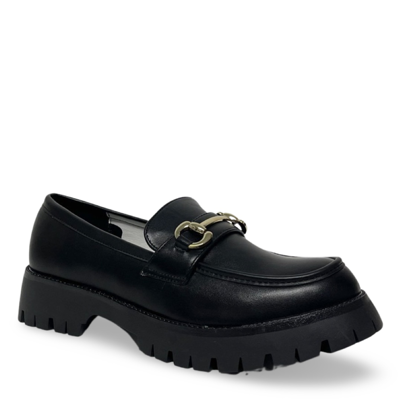 Matte loafers with buckle-null