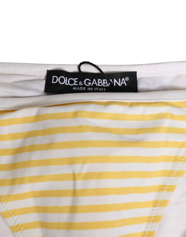 White yellow stripe tie side logo underwear-null