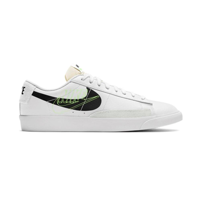 Nike blazer low, White / Black / Volt, medium