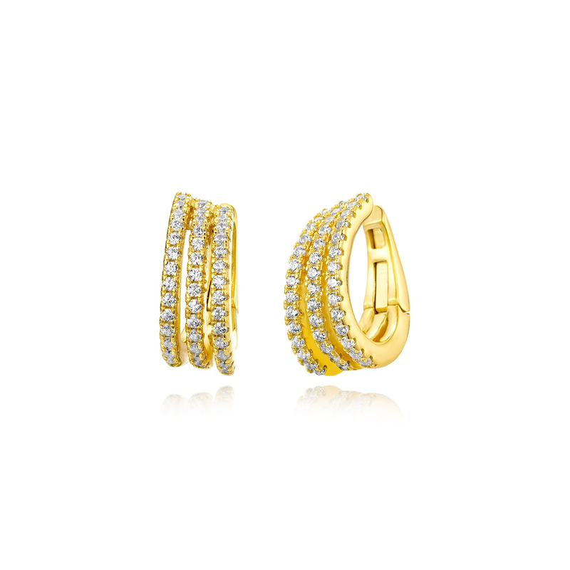Triple zircon earcuff-null