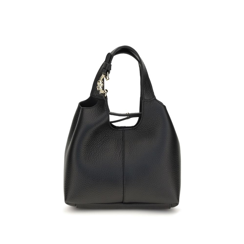 Black calf leather bos taurus shoulder bag-null