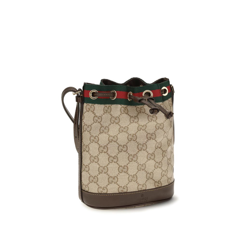 Beige cotton backet bag-null