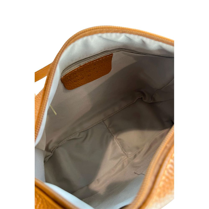 Brown leather women crossbody bag-null