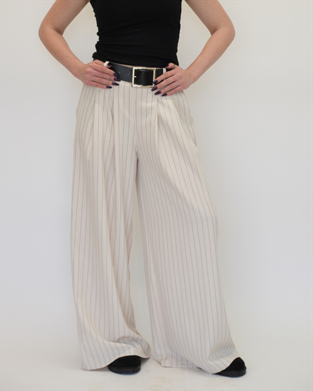 Product image: Stripe pants with belt 18569-null