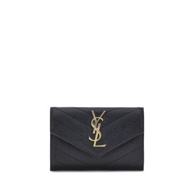 Black calf leather bos taurus wallet, Black, medium