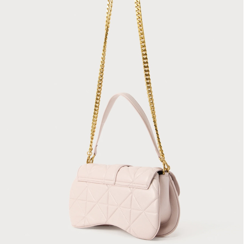 Just cavalli diamond quilt oval bag - beige-null