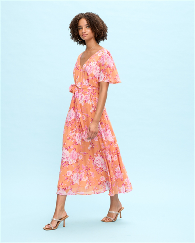 Midi dress chiffon printed image number null