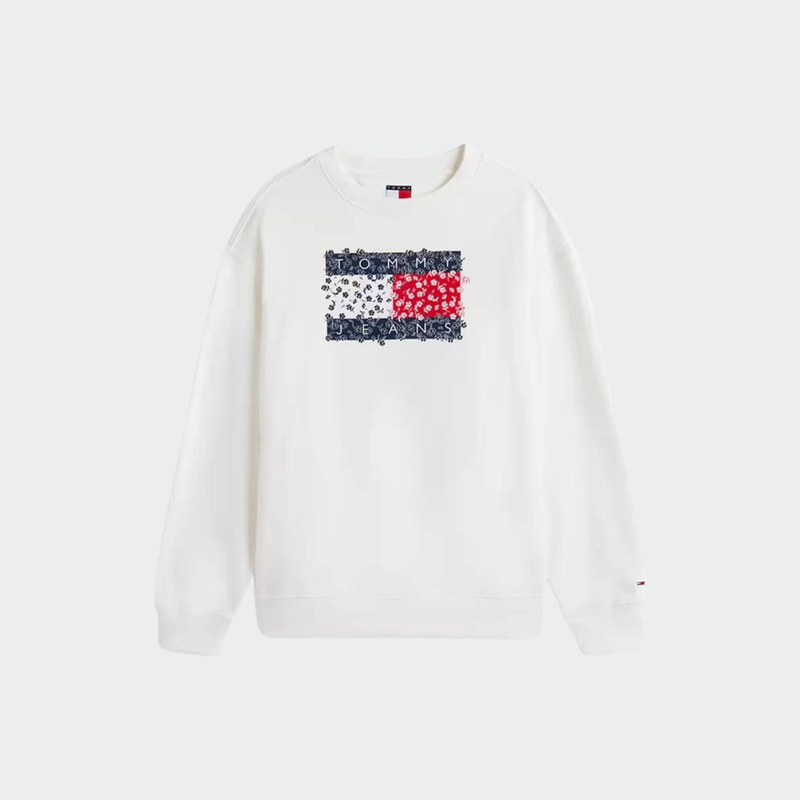 Product image: Womens relaxed floral flag crew-null