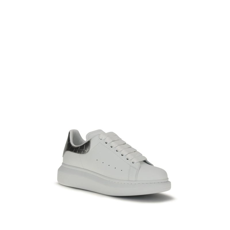 White calf leather bos taurus platform sneakers-null