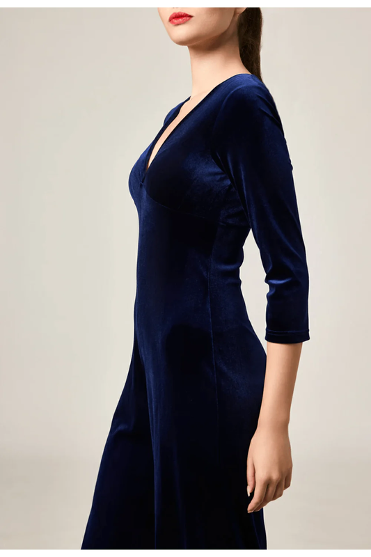 Velvet jumpsuit by desiree - m , blue-null