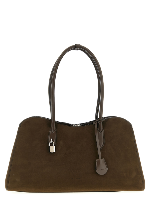 Brown hemp shoulder bag-null
