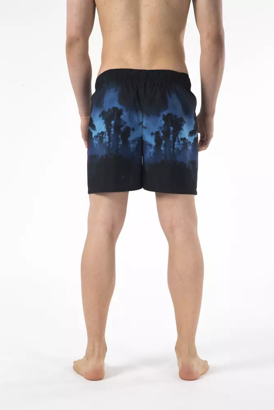 Black polyester men swim short-null