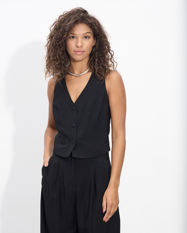 Cropped gilet-null