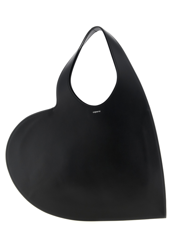 Black cowhide shoulder bag-null