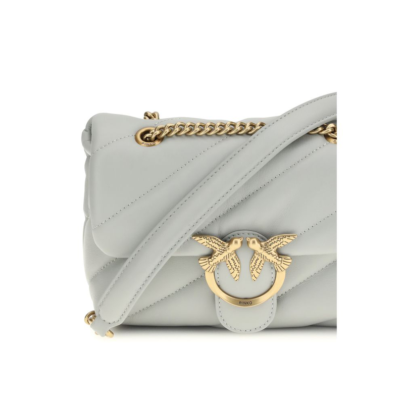 Gray calf leather bos taurus shoulder bag-null