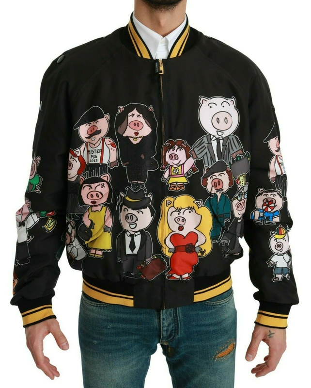 Black year of the pig bomber jacket-null