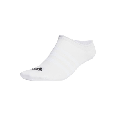 Thin and light 3-pairs no-show socks, White / Black, medium