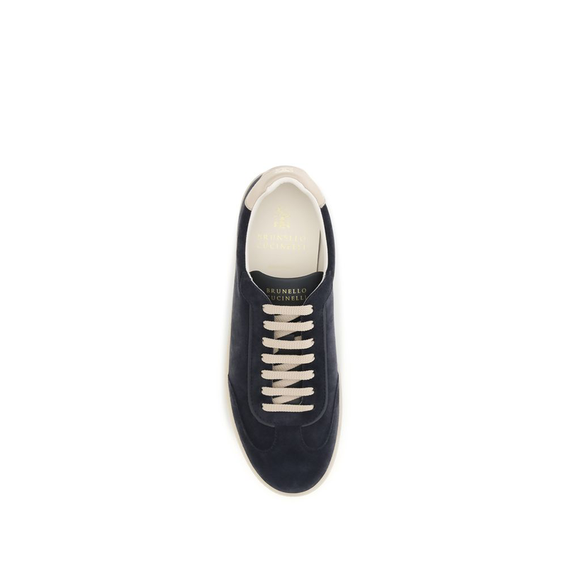 Brown calf leather bos taurus low top sneakers-null