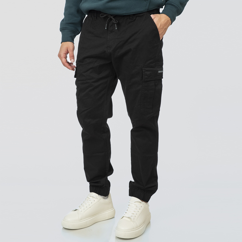 Rebase cargo ribbed legband trousers-null