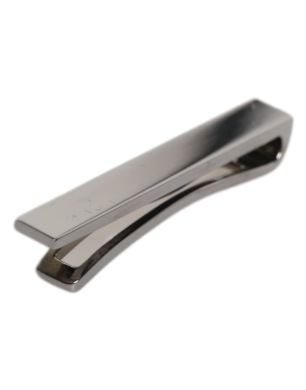 Black tone brass logo branded tie clip bar-null