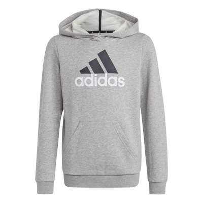 Adidas kids essentials two-colored big logo cotton hoodie (h, Grey, medium