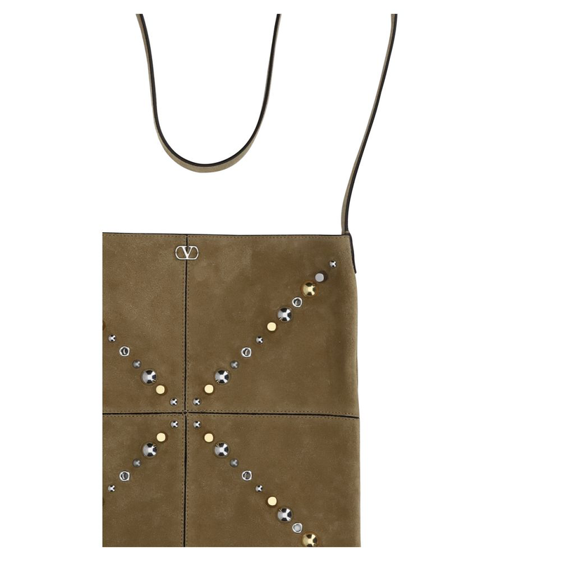 Beige calf leather bos taurus shoulder bag-null