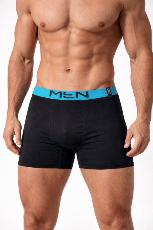 Mens boxer briefs  modern with external rubber #m123-null