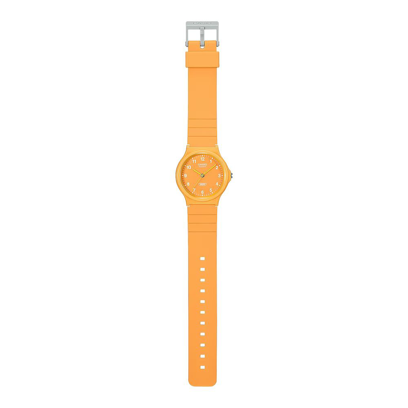 Orange resin dress watch-null