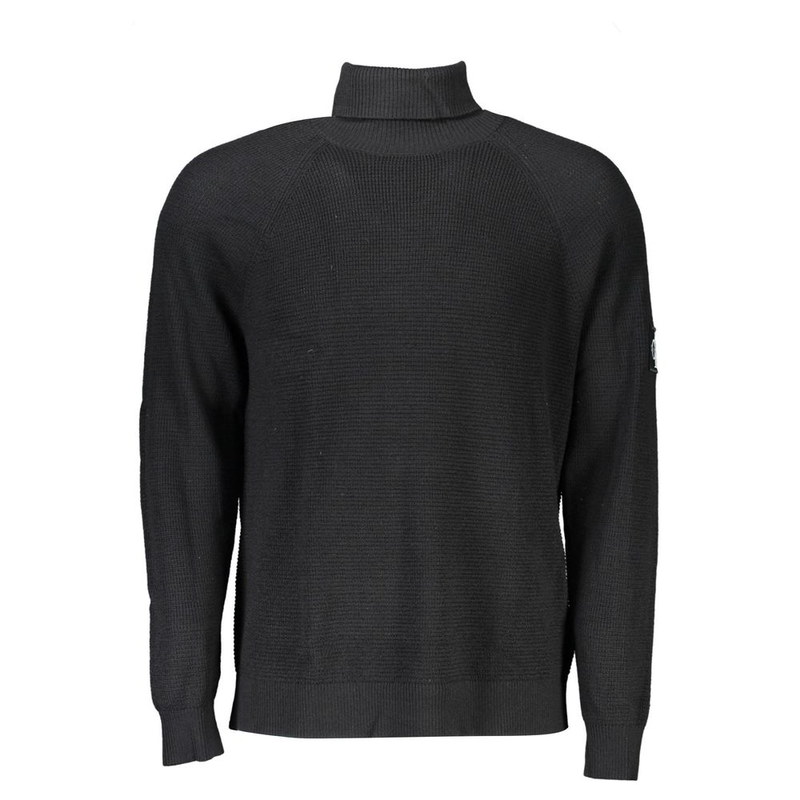 Black wool mens sweater-null