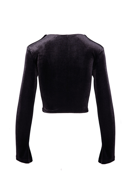 Corsetry velvet top-null