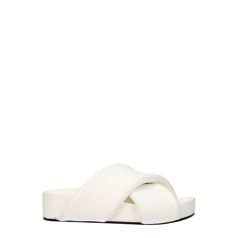 White leather slippers-null