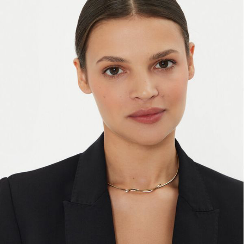 Calvin Klein crystallized weave gp necklace, , medium-null