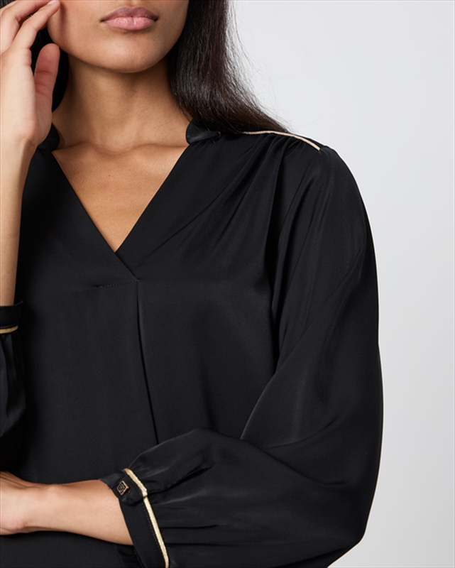 Blouse crepe long sleeve image number null