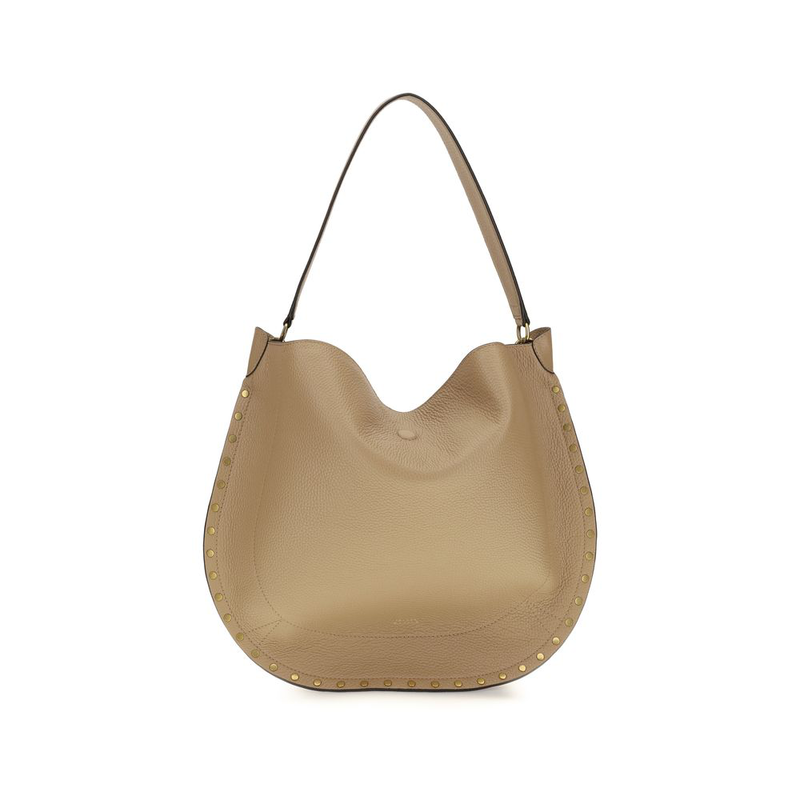 Beige calf leather bos taurus shoulder bag-null