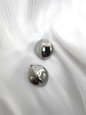 Silver earrings, , medium
