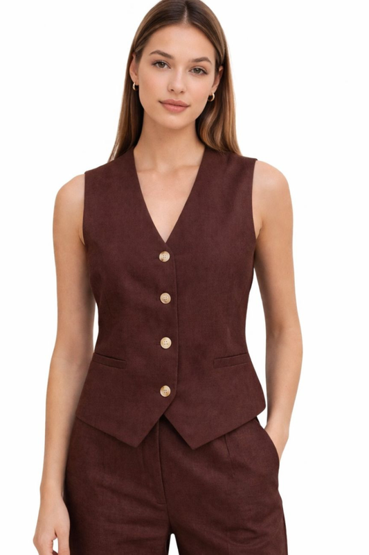 Only siesta linen vest-null